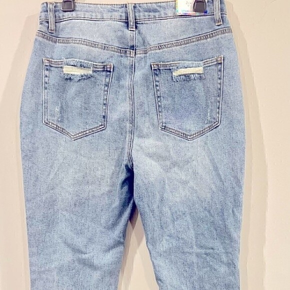 New TINSELTOWN Juniors' Ripped Straight pants Jeans Melina Was size 5 - Picture 6 of 9
